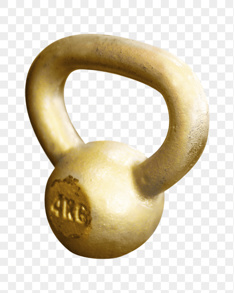 Gold kettlebell png sticker, transparent | Free PNG - rawpixel