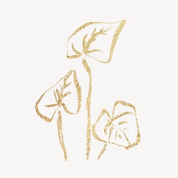Gold leaf, botanical glittery design | Free Photo - rawpixel