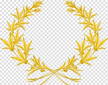 Gold leaves border, Laurel wreath Olive wreath Gold , wreath transparent background PNG clipart
