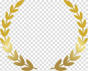Gold leaves template, Laurel wreath Award Bay Laurel, award transparent background PNG clipart
