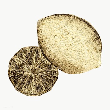 Gold lemon sticker design element | Free  transparent png - 2358943