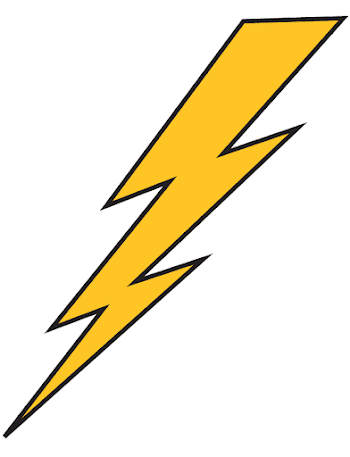 Gold Lightning Bolt Temporary Tattoo - Ships in 24 Hours!