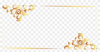 Gold Line Border European Vector 4748*2250 - Border Design Png Gold