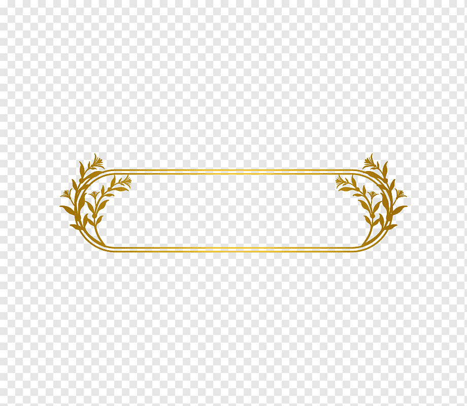 Gold Line, Gold Line border, oblong floral frame, text, rectangle, gold png