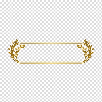 Gold Line, Gold Line border, oblong floral frame transparent background PNG clipart