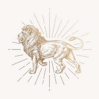 Gold lion clipart, vintage aesthetic | Free Vector Illustration - rawpixel