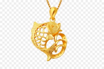 Gold Locket Jewellery - Gold Fish Pendant 