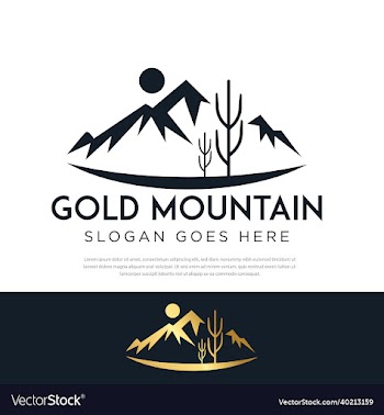 gold logo mountain flat image of mountainslogo
