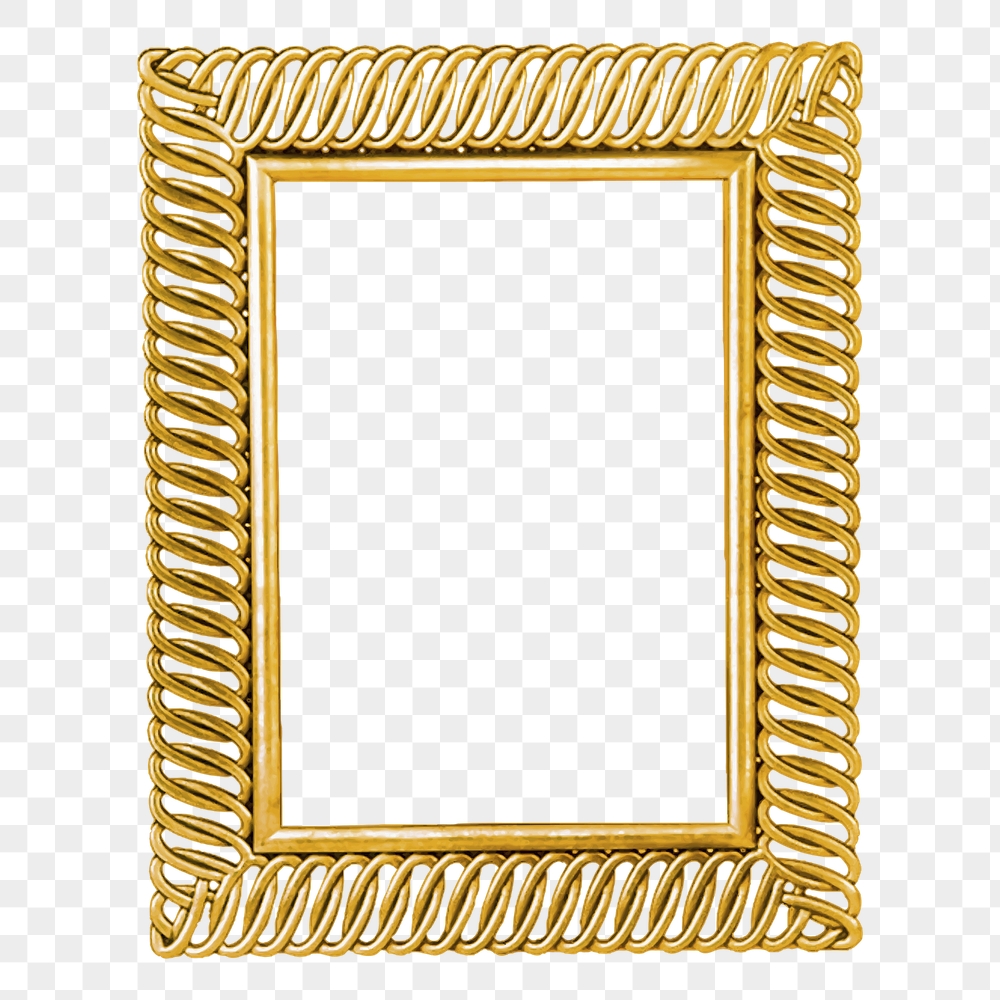 Gold luxury png frame sticker, | Free PNG - rawpixel