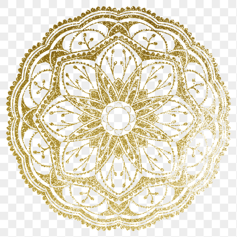 Gold mandala flower png sticker, | Free PNG - rawpixel