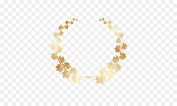 Gold Maple Leaf wreath ring 