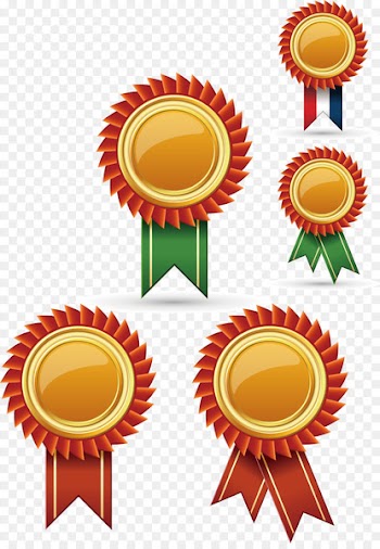 Gold medal Silver medal Badge - Vector creative gold medal 