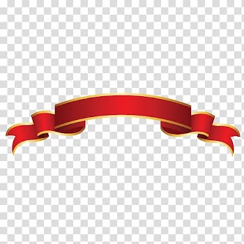 Gold medal Trophy Award, Red holiday ribbon transparent background PNG clipart