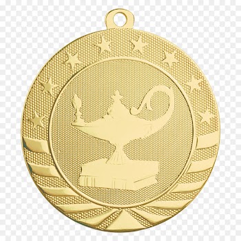 Gold medal Trophy Sport Ribbon - medal 