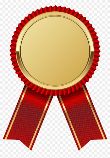 Gold Medal With Red Ribbon Png Clipart Image - Seal And Ribbon Png