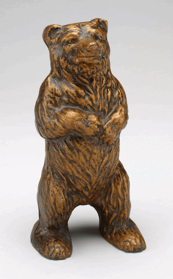 gold metal bear standing on hind | Free Photo - rawpixel