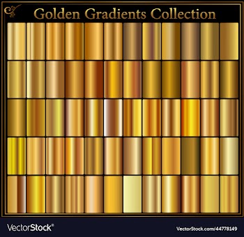 gold metal gradient scratch texture background set