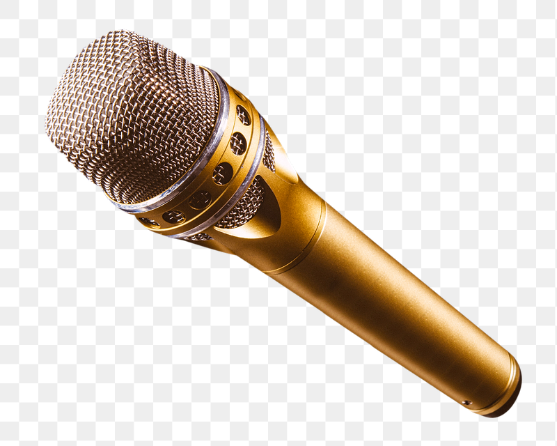 Gold microphone png sticker, transparent | Free PNG - rawpixel