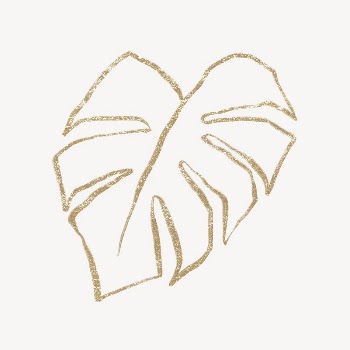 Gold Monstera leaf, glittery botanical | Free Photo - rawpixel