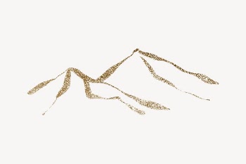 Gold mountain ink brush, abstract | Free Photo - rawpixel