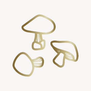 Gold mushroom collage element vector | Free Vector - rawpixel