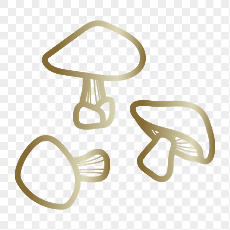 Gold mushroom png doodle sticker, | Free PNG - rawpixel