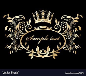 Gold nature frame vector image