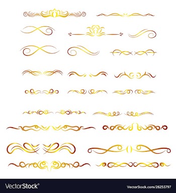 Gold ornaments collection vector image