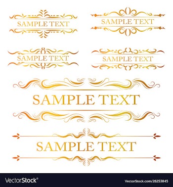Gold ornaments collection vector image