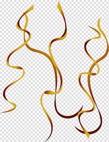 Gold , painted gold ribbon transparent background PNG clipart