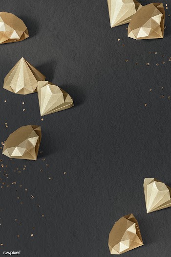 Gold paper craft textured diamond patterned template | Free  illustration - 2350146