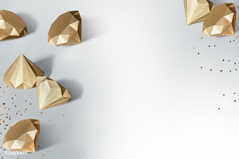 Gold paper craft textured diamond patterned template | Free  transparent png - 2350147
