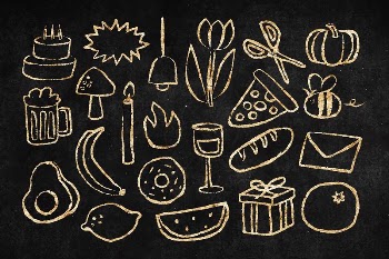 Gold party sticker, glitter doodle | Free Vector - rawpixel