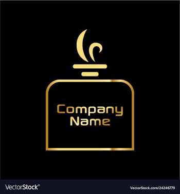 Gold perfume logo vector image