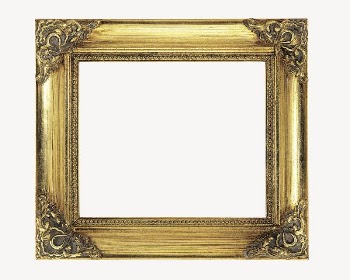 Gold picture frame collage element | Free PSD - rawpixel