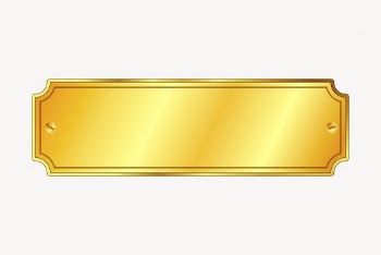Gold plaque sign clipart, collage | Free Vector - rawpixel