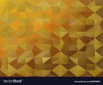 Gold polygonal background vector image