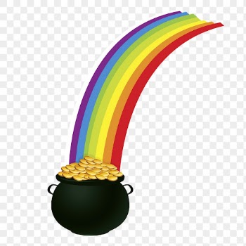 Gold pot png rainbow sticker, | Free PNG - rawpixel