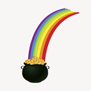 Gold pot rainbow clipart, St. | Free PSD - rawpixel