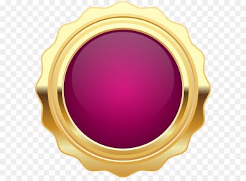 Gold Purple - Seal Badge Purple Gold PNG Clip Art Image 