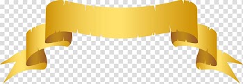 Gold ribbon art, Web banner Adobe Illustrator Ribbon, Golden ribbon banner satin material transparent background PNG clipart