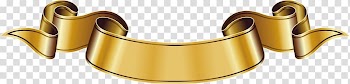 Gold ribbon frame illustration, Ribbon Euclidean Gold, Gold Ribbon title bar gradient material transparent background PNG clipart