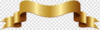 Gold ribbon , Gold Badge, Banner Golden transparent background PNG clipart