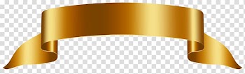 Gold ribbon illustration, Banner , Gold Banner Free transparent background PNG clipart