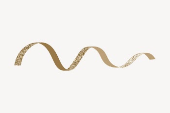 Gold ribbon party decoration element | Free PSD - rawpixel