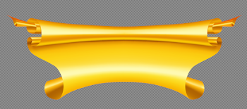 Gold Ribbon PNG High-Quality Image