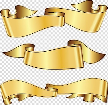 , gold ribbon transparent background PNG clipart