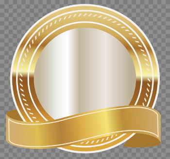 Gold Ribbon Transparent Image