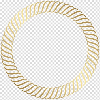 Gold , Round Gold Border , gold rope wreath illustration transparent background PNG clipart