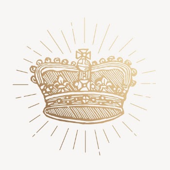 Gold royal crown drawing, vintage | Free PSD Illustration - rawpixel